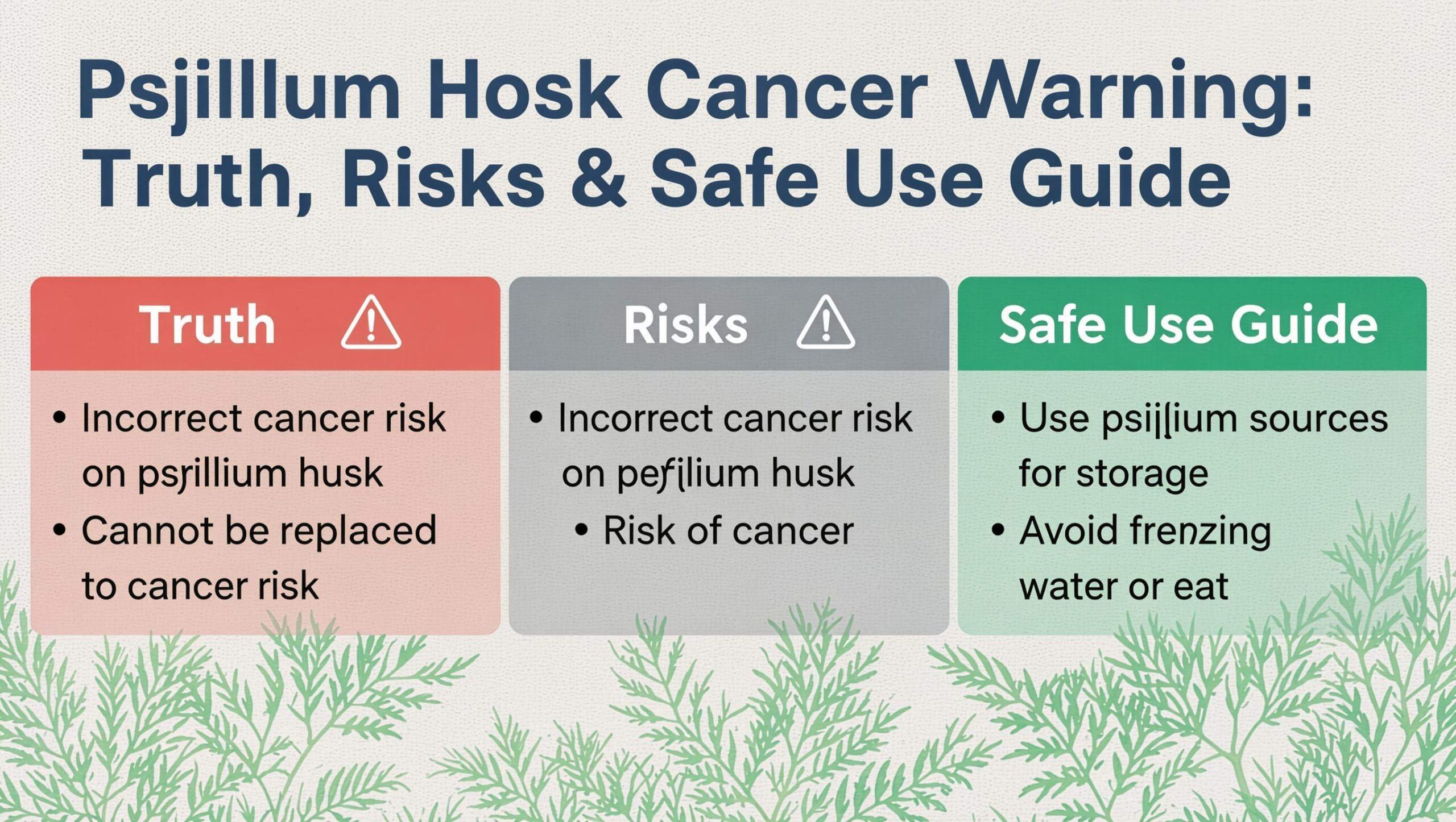 Psyllium Husk Cancer Warning: Truth, Risks & Safe Use Guide
