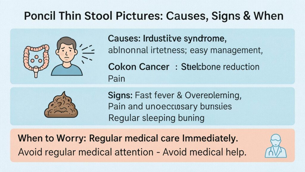 Pencil Thin Stool Pictures: Causes, Signs & When to Worry