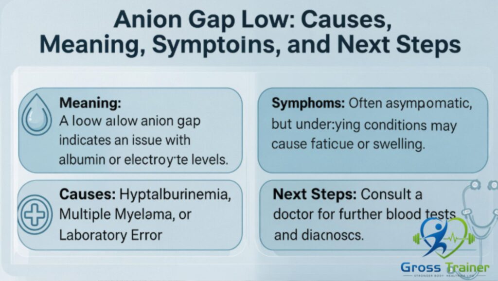 Anion Gap Low: Causes, Meaning, Symptoms, and Next Steps